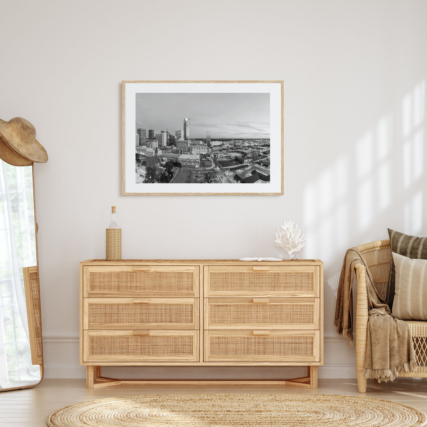 Oklahoma City Landscape B&W Poster