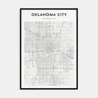 Oklahoma City Map Portrait Poster