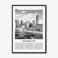 Oklahoma City Print Black and White No 1, Oklahoma City Wall Art, Oklahoma City Poster, Oklahoma City Photo, USA, United States, America