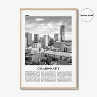 Oklahoma City Print Black and White No 1, Oklahoma City Wall Art, Oklahoma City Poster, Oklahoma City Photo, USA, United States, America
