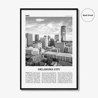 Oklahoma City Print Black and White No 1, Oklahoma City Wall Art, Oklahoma City Poster, Oklahoma City Photo, USA, United States, America