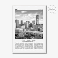 Oklahoma City Print Black and White No 1, Oklahoma City Wall Art, Oklahoma City Poster, Oklahoma City Photo, USA, United States, America