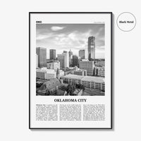 Oklahoma City Print Black and White No 1, Oklahoma City Wall Art, Oklahoma City Poster, Oklahoma City Photo, USA, United States, America
