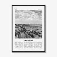 Oklahoma Print Black and White No 2, Oklahoma Wall Art, Oklahoma Poster, Oklahoma Photo, Oklahoma Wall Décor, Oklahoma Map, United States