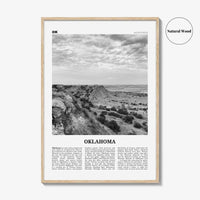 Oklahoma Print Black and White No 2, Oklahoma Wall Art, Oklahoma Poster, Oklahoma Photo, Oklahoma Wall Décor, Oklahoma Map, United States