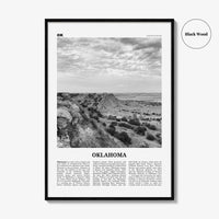 Oklahoma Print Black and White No 2, Oklahoma Wall Art, Oklahoma Poster, Oklahoma Photo, Oklahoma Wall Décor, Oklahoma Map, United States
