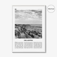 Oklahoma Print Black and White No 2, Oklahoma Wall Art, Oklahoma Poster, Oklahoma Photo, Oklahoma Wall Décor, Oklahoma Map, United States