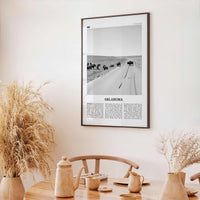 Oklahoma Print Black and White No 3, Oklahoma Wall Art, Oklahoma Poster, Oklahoma Photo, Oklahoma Wall Décor, Oklahoma Map, United States