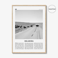 Oklahoma Print Black and White No 3, Oklahoma Wall Art, Oklahoma Poster, Oklahoma Photo, Oklahoma Wall Décor, Oklahoma Map, United States