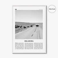 Oklahoma Print Black and White No 3, Oklahoma Wall Art, Oklahoma Poster, Oklahoma Photo, Oklahoma Wall Décor, Oklahoma Map, United States