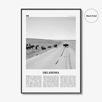 Oklahoma Print Black and White No 3, Oklahoma Wall Art, Oklahoma Poster, Oklahoma Photo, Oklahoma Wall Décor, Oklahoma Map, United States