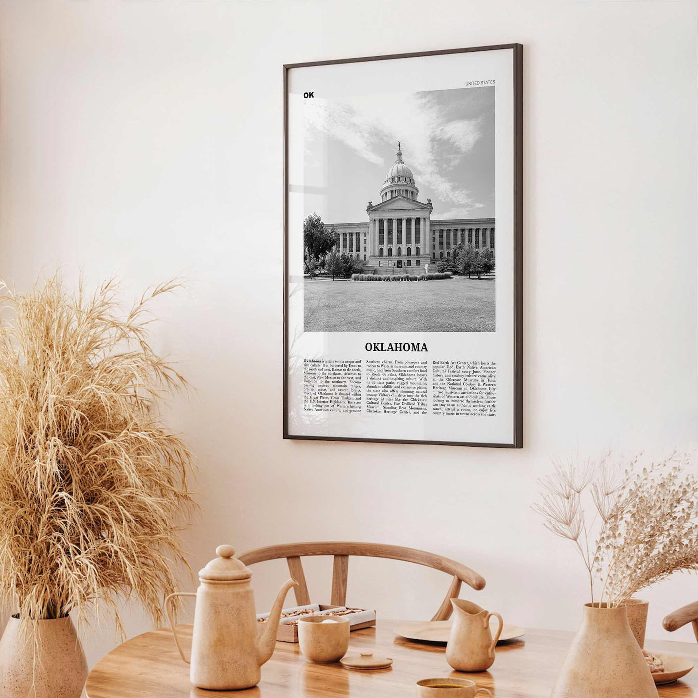 Oklahoma Print Black and White No 4, Oklahoma Wall Art, Oklahoma Poster, Oklahoma Photo, Oklahoma Wall Decor, USA, United States, America