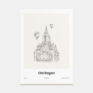 Old Bagan Drawn Poster