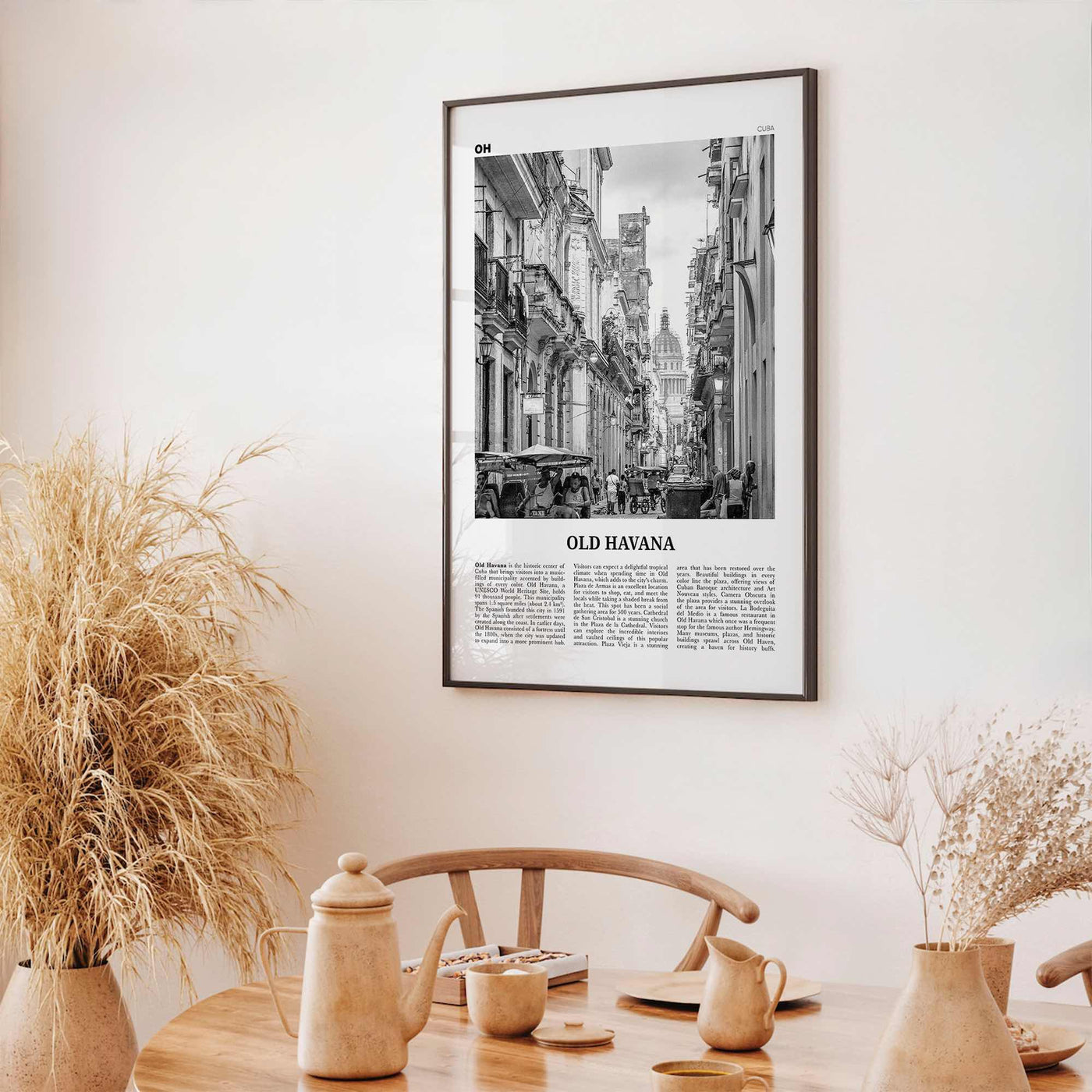 Old Havana Print Black and White, Old Havana Wall Art, Old Havana Poster, Old Havana Photo, Old Havana Wall Décor, Old Havana Map, Cuba