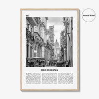 Old Havana Print Black and White, Old Havana Wall Art, Old Havana Poster, Old Havana Photo, Old Havana Wall Décor, Old Havana Map, Cuba