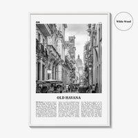 Old Havana Print Black and White, Old Havana Wall Art, Old Havana Poster, Old Havana Photo, Old Havana Wall Décor, Old Havana Map, Cuba