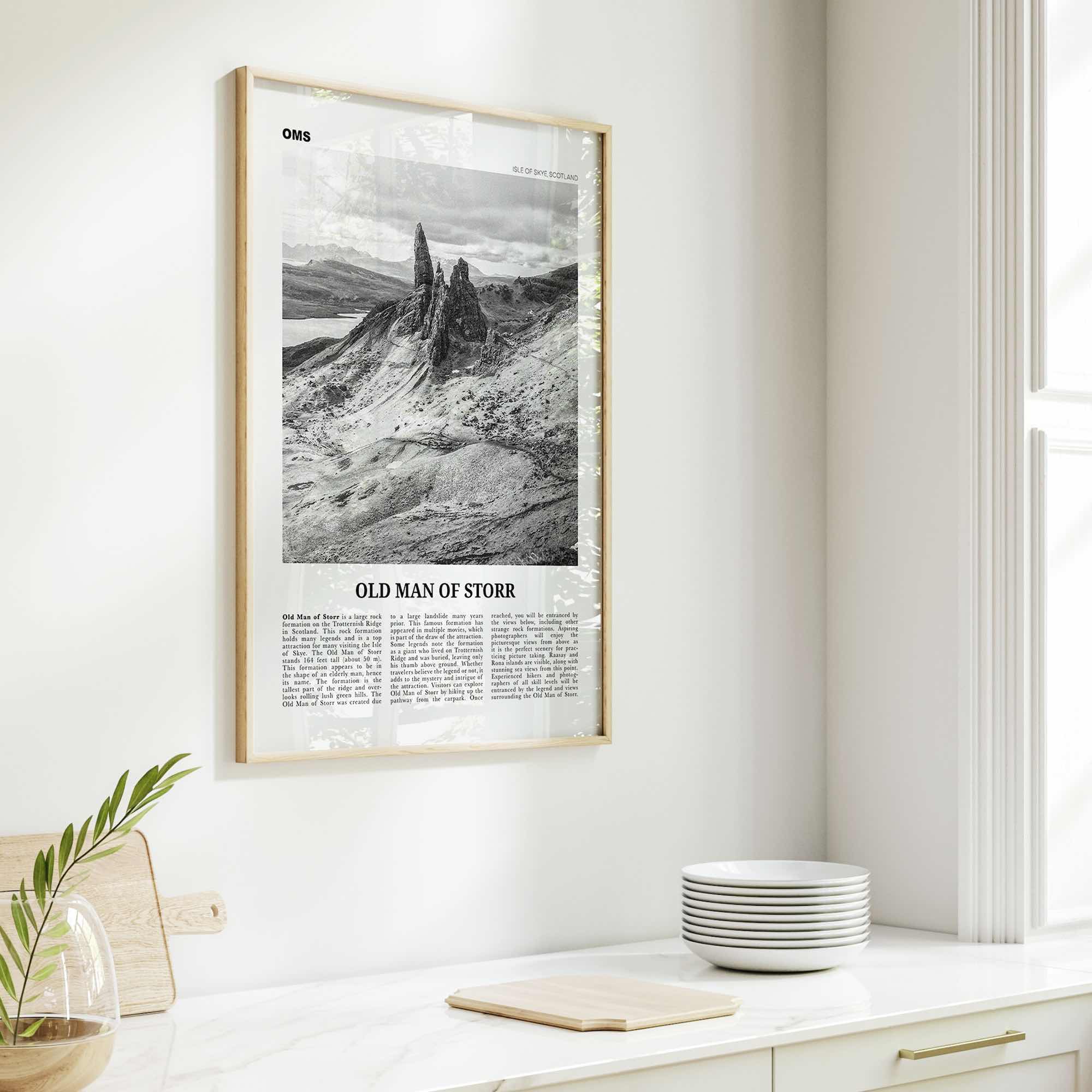 Old Man of Storr Print Black and White, Old Man of Storr Wall Art, Old Man of Storr Poster, Old Man of Storr Photo, Old Man of Storr Décor