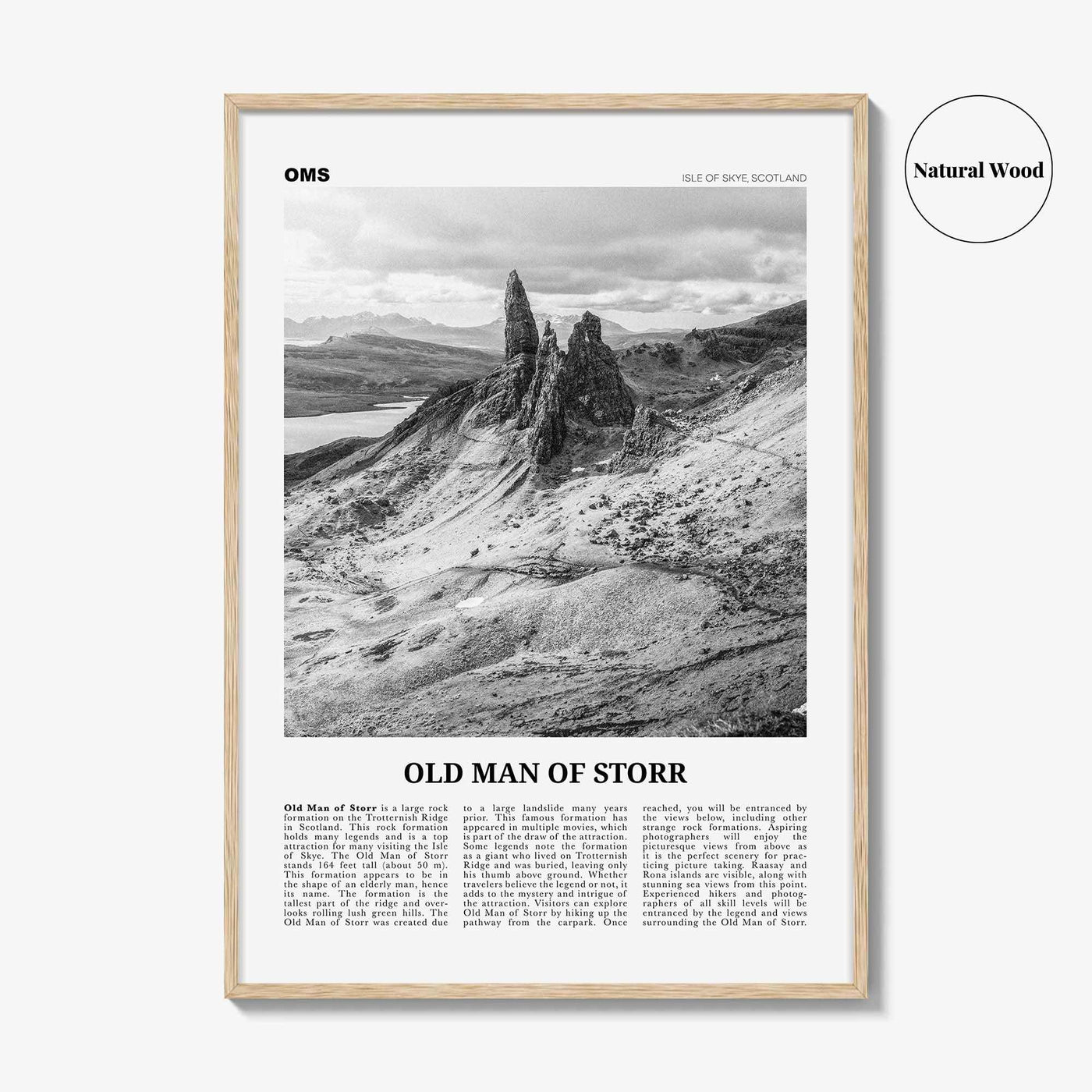 Old Man of Storr Print Black and White, Old Man of Storr Wall Art, Old Man of Storr Poster, Old Man of Storr Photo, Old Man of Storr Décor