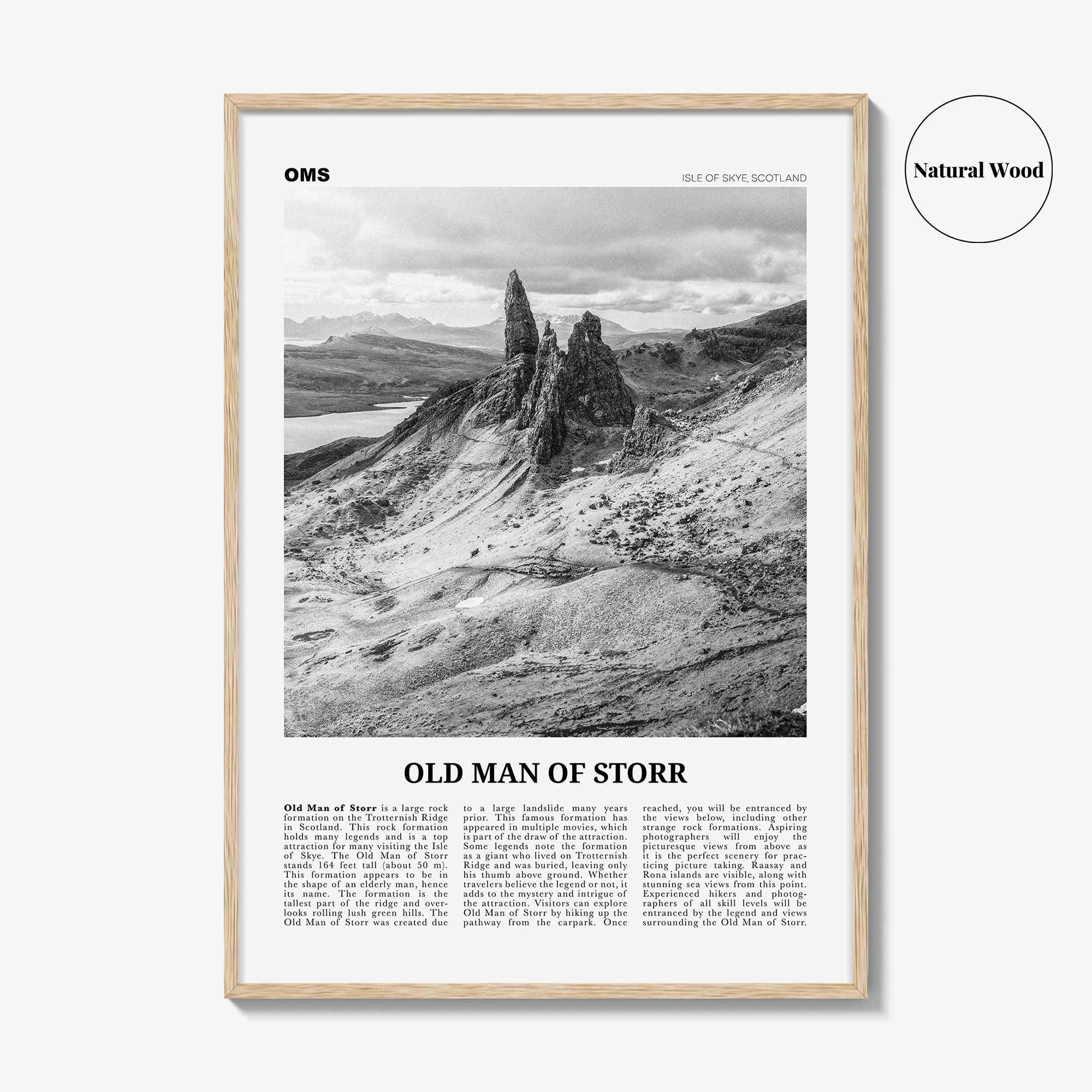 Old Man of Storr Print Black and White, Old Man of Storr Wall Art, Old Man of Storr Poster, Old Man of Storr Photo, Old Man of Storr Décor