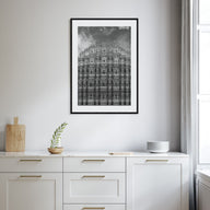 Old Palace Facade Photo B&W No 2 Poster