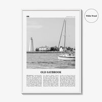 Old Saybrook Print Black and White, Old Saybrook Wall Art, Old Saybrook Poster, Old Saybrook Photo, Old Saybrook Wall Décor, Connecticut USA