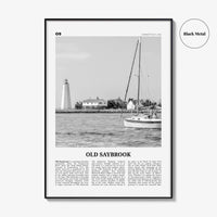 Old Saybrook Print Black and White, Old Saybrook Wall Art, Old Saybrook Poster, Old Saybrook Photo, Old Saybrook Wall Décor, Connecticut USA