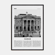 Oldham Travel B&W Poster
