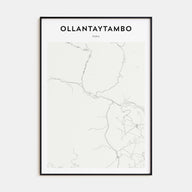 Ollantaytambo Map Portrait Poster