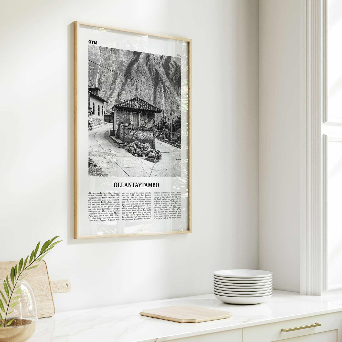 Ollantaytambo Print Black and White, Ollantaytambo Wall Art, Ollantaytambo Poster, Ollantaytambo Photo, Ollantaytambo Wall Décor, Peru
