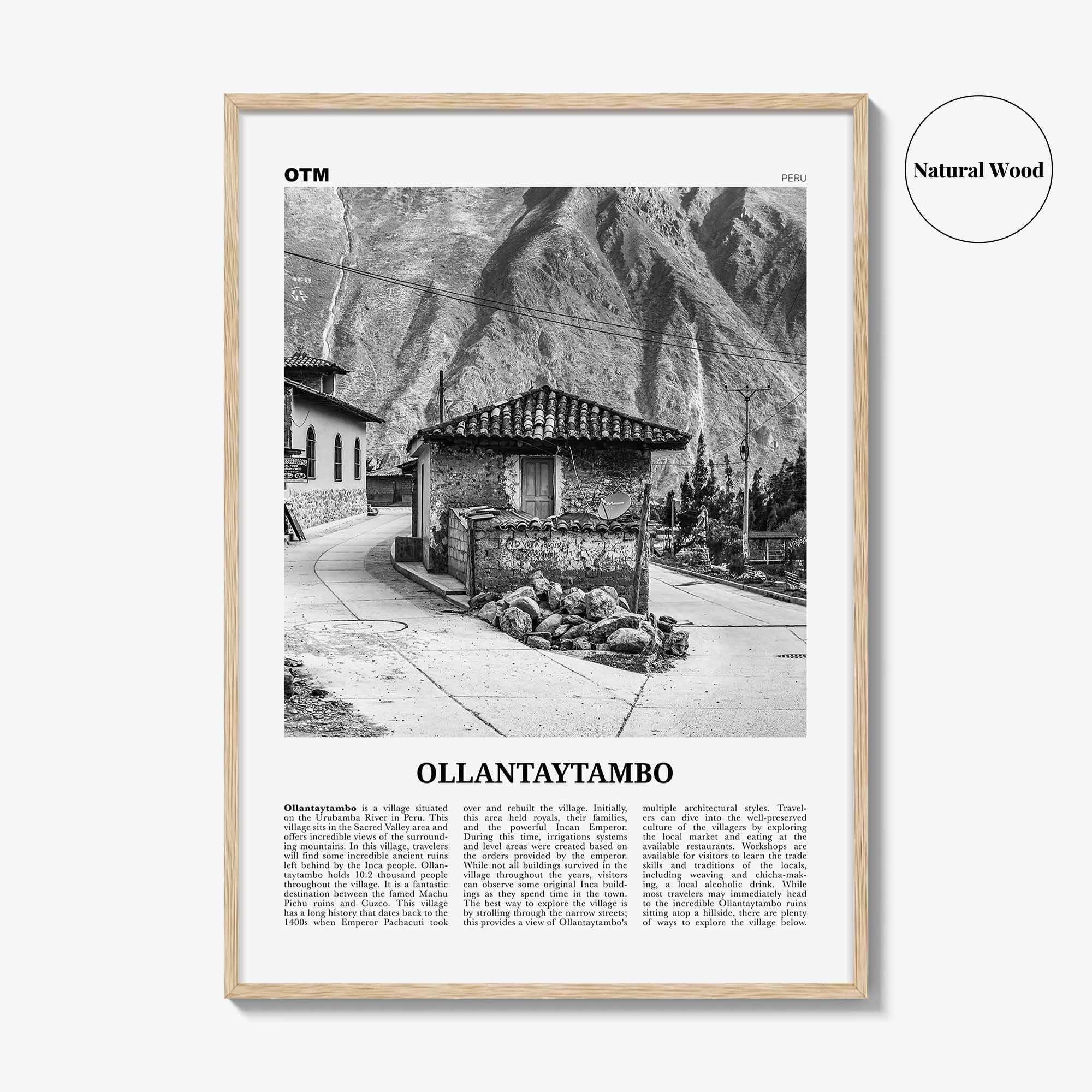Ollantaytambo Print Black and White, Ollantaytambo Wall Art, Ollantaytambo Poster, Ollantaytambo Photo, Ollantaytambo Wall Décor, Peru