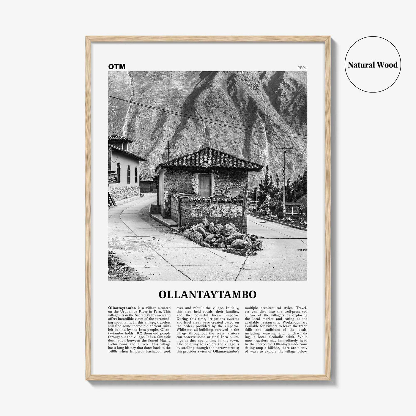 Ollantaytambo Print Black and White, Ollantaytambo Wall Art, Ollantaytambo Poster, Ollantaytambo Photo, Ollantaytambo Wall Décor, Peru