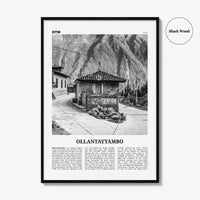 Ollantaytambo Print Black and White, Ollantaytambo Wall Art, Ollantaytambo Poster, Ollantaytambo Photo, Ollantaytambo Wall Décor, Peru