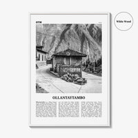 Ollantaytambo Print Black and White, Ollantaytambo Wall Art, Ollantaytambo Poster, Ollantaytambo Photo, Ollantaytambo Wall Décor, Peru