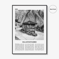 Ollantaytambo Print Black and White, Ollantaytambo Wall Art, Ollantaytambo Poster, Ollantaytambo Photo, Ollantaytambo Wall Décor, Peru