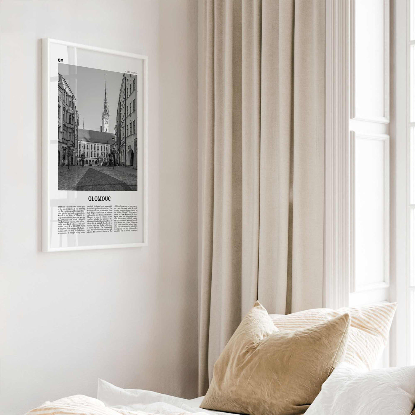 Olomouc Print Black and White, Olomouc Wall Art, Olomouc Poster, Olomouc Photo, Olomouc Wall Décor, Olomouc Map, Czech Republic