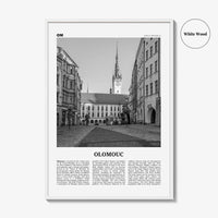 Olomouc Print Black and White, Olomouc Wall Art, Olomouc Poster, Olomouc Photo, Olomouc Wall Décor, Olomouc Map, Czech Republic
