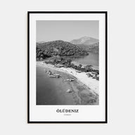 Ölüdeniz Portrait B&W Poster