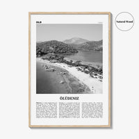 Oludeniz Print Black and White, Ölüdeniz Wall Art, Ölüdeniz Poster, Ölüdeniz Photo, Ölüdeniz Wall Décor, Turkey, Europe, Türkiye, Turkish