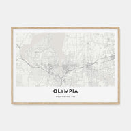 Olympia Map Landscape Poster
