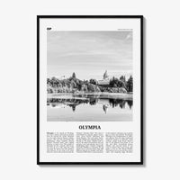 Olympia Print Black and White No 2, Olympia Wall Art, Olympia Poster, Olympia Photo, Olympia Wall Décor, Washington State, USA United States