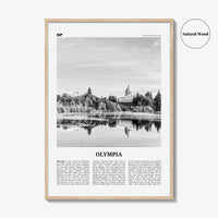 Olympia Print Black and White No 2, Olympia Wall Art, Olympia Poster, Olympia Photo, Olympia Wall Décor, Washington State, USA United States