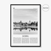Olympia Print Black and White No 2, Olympia Wall Art, Olympia Poster, Olympia Photo, Olympia Wall Décor, Washington State, USA United States
