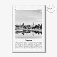 Olympia Print Black and White No 2, Olympia Wall Art, Olympia Poster, Olympia Photo, Olympia Wall Décor, Washington State, USA United States