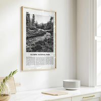 Olympic National Park Print Black and White, Olympic Wall Art, Olympic Poster, Olympic Photo, Olympic Wall Décor, Washington, USA