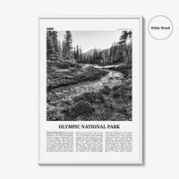 Olympic National Park Print Black and White, Olympic Wall Art, Olympic Poster, Olympic Photo, Olympic Wall Décor, Washington, USA