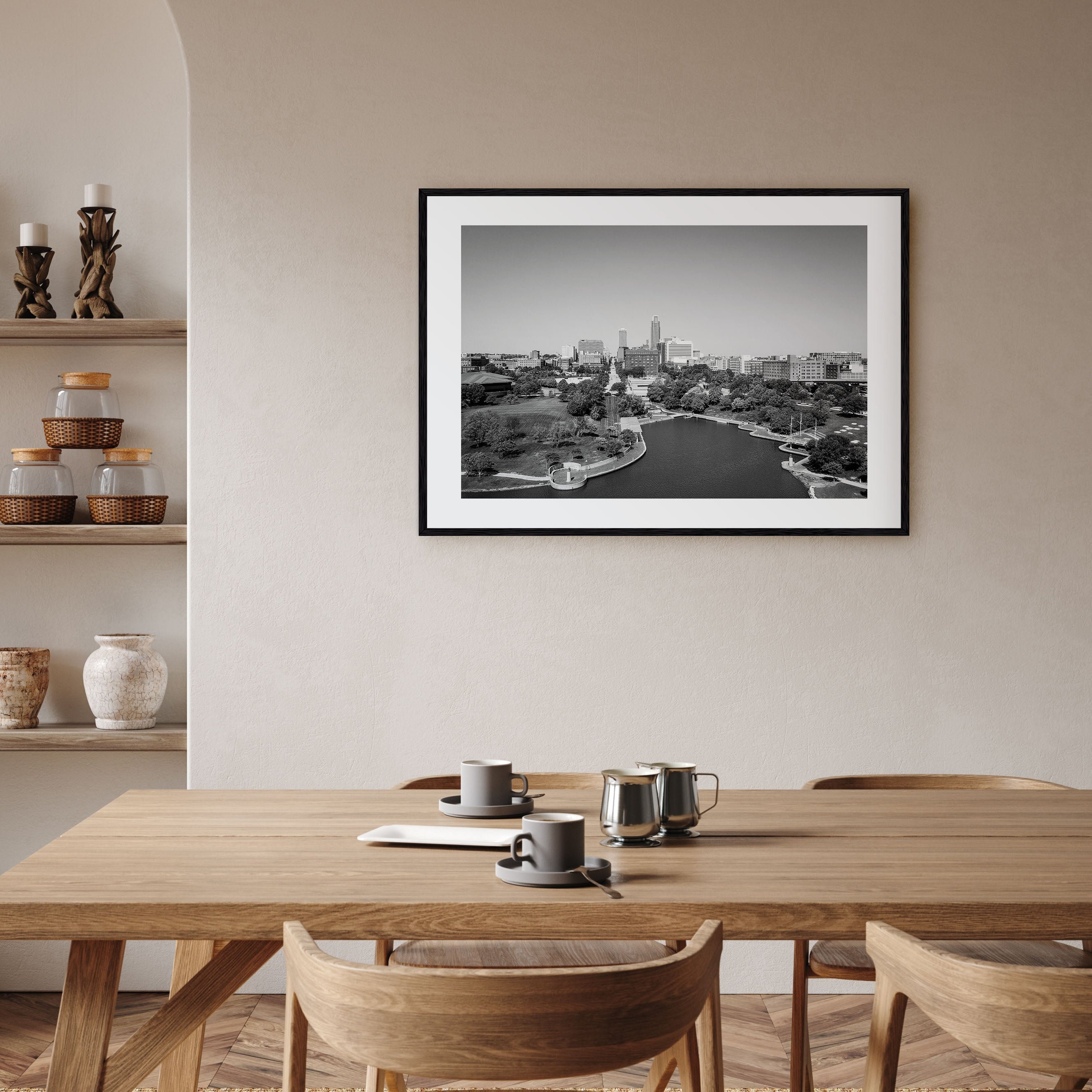 Omaha Landscape B&W Poster