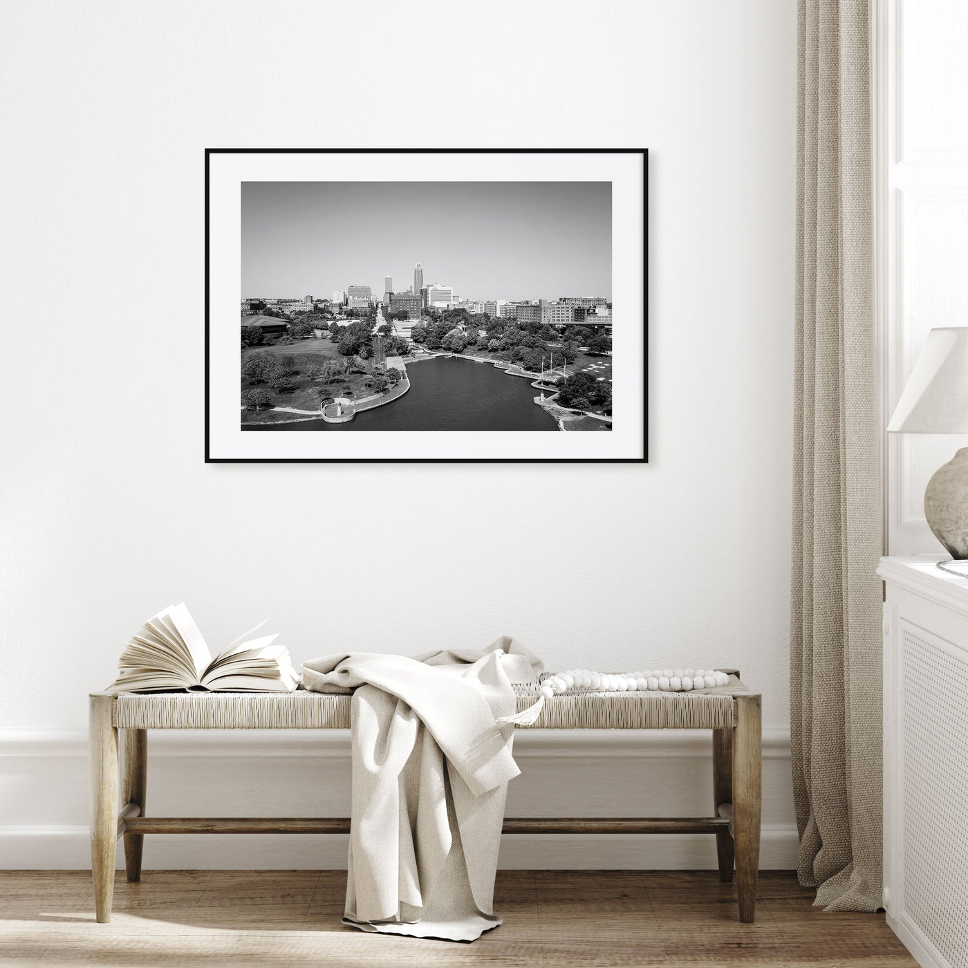 Omaha Landscape B&W Poster
