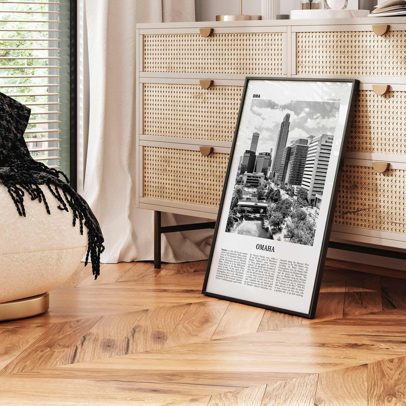 Omaha Print Black and White No 1, Omaha Wall Art, Omaha Poster, Omaha Photo, Omaha Wall Decor, Nebraska, USA, United States