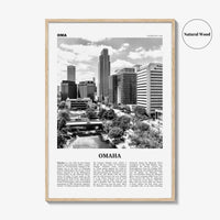 Omaha Print Black and White No 1, Omaha Wall Art, Omaha Poster, Omaha Photo, Omaha Wall Decor, Nebraska, USA, United States