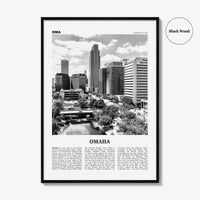 Omaha Print Black and White No 1, Omaha Wall Art, Omaha Poster, Omaha Photo, Omaha Wall Decor, Nebraska, USA, United States